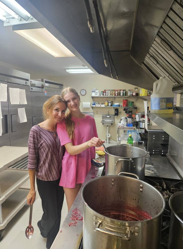 Argentieri girls in kitchen