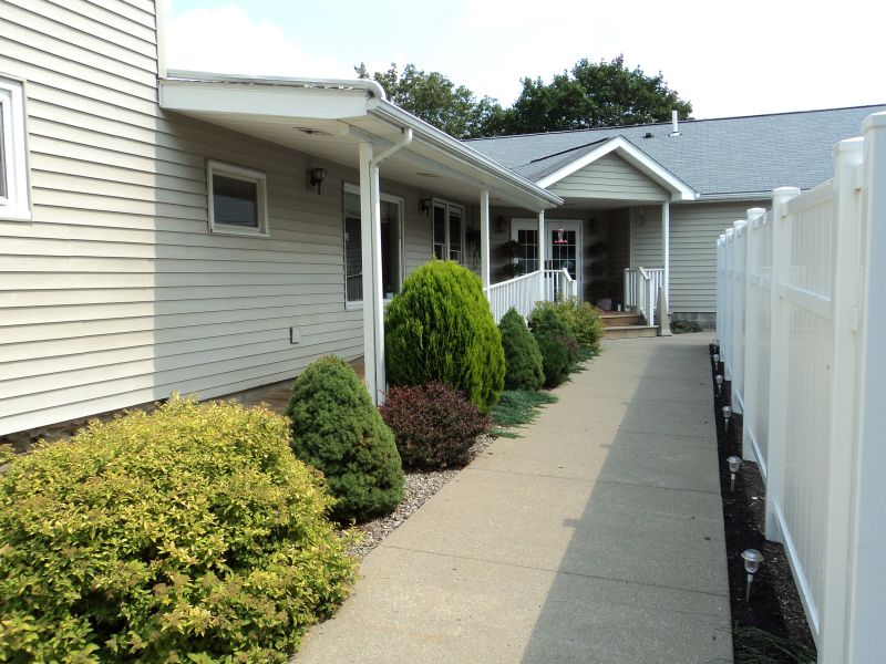 driveway and sidewalk entrance