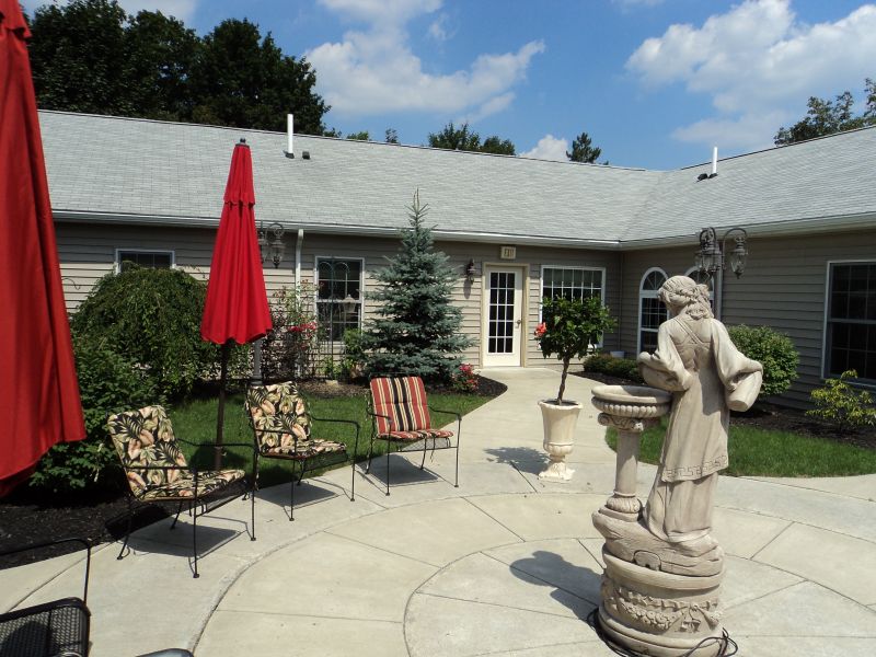 courtyard in the summer